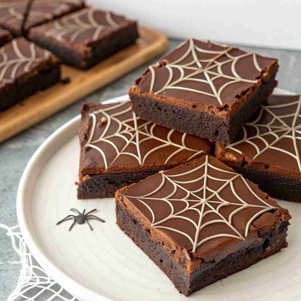 Spider Web Brownies