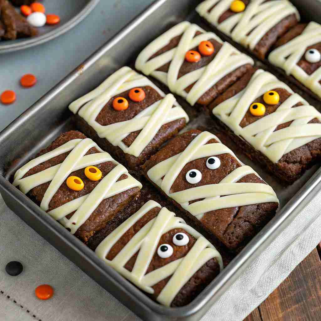 Spooky Mummy Brownies – Fun Halloween Dessert 1 Spooky Mummy Brownies