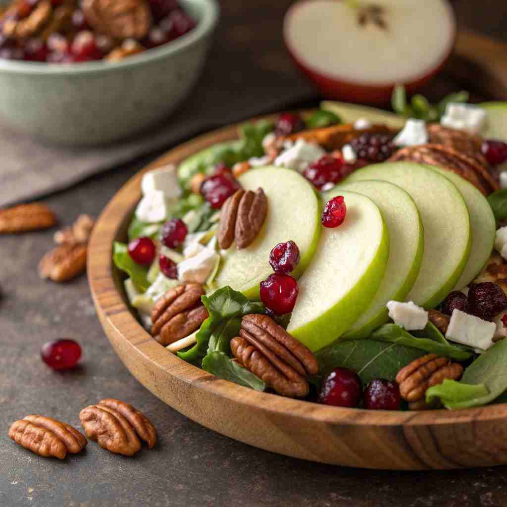 Apple Cranberry Pecan Salad - Sweet and Crunchy Fall Recipe 1 Apple Cranberry Pecan Salad