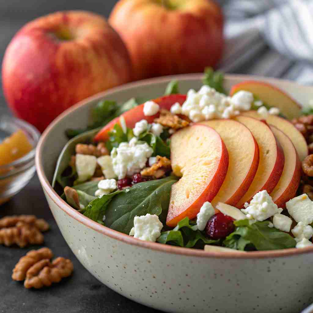 Autumn Harvest Honeycrisp Apple and Feta Salad - Fall Greens Recipe 1 Autumn Harvest Honeycrisp Apple and Feta Salad