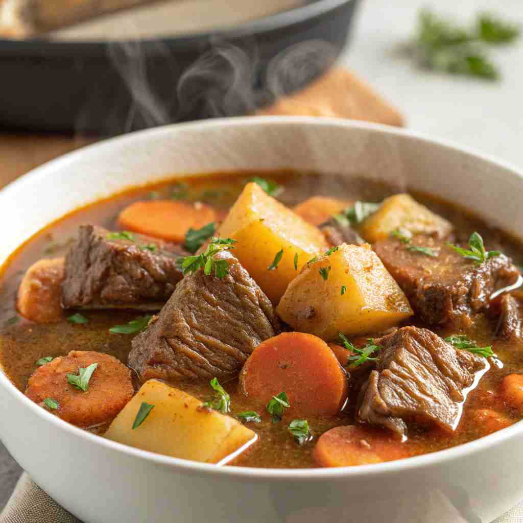 Beef Stew with Carrots and Potatoes - Hearty Comfort Food 1 Beef Stew with Carrots and Potatoes