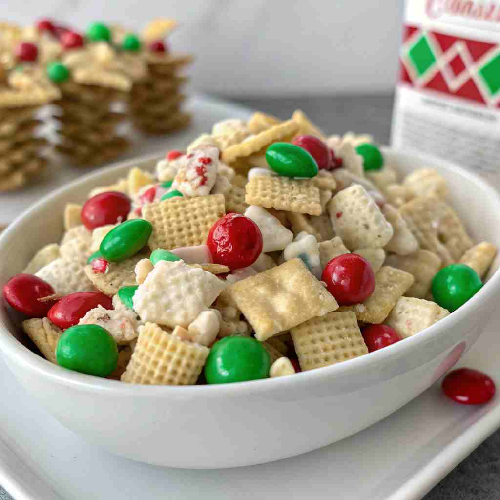 Christmas Crack (White Chocolate Chex Mix) - Addictive Holiday Snack 1 Christmas Crack (White Chocolate Chex Mix)