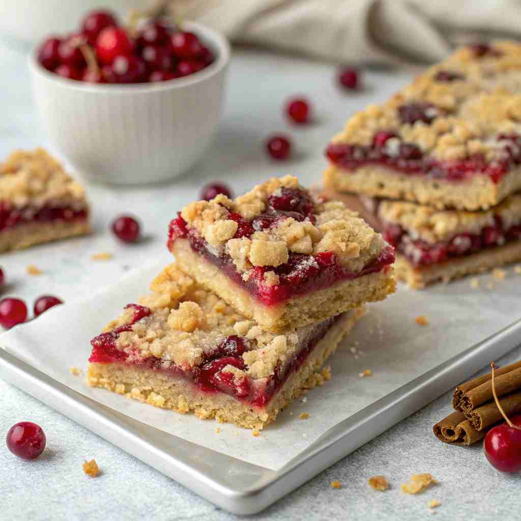 Cranberry Crumble Bars - Festive Holiday Cookie Bars 1 Cranberry Crumble Bars
