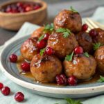 Cranberry Glazed Turkey Meatballs