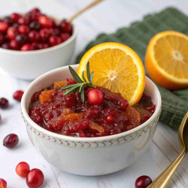 Cranberry Orange Relish - Raw Fresh Berry Condiment