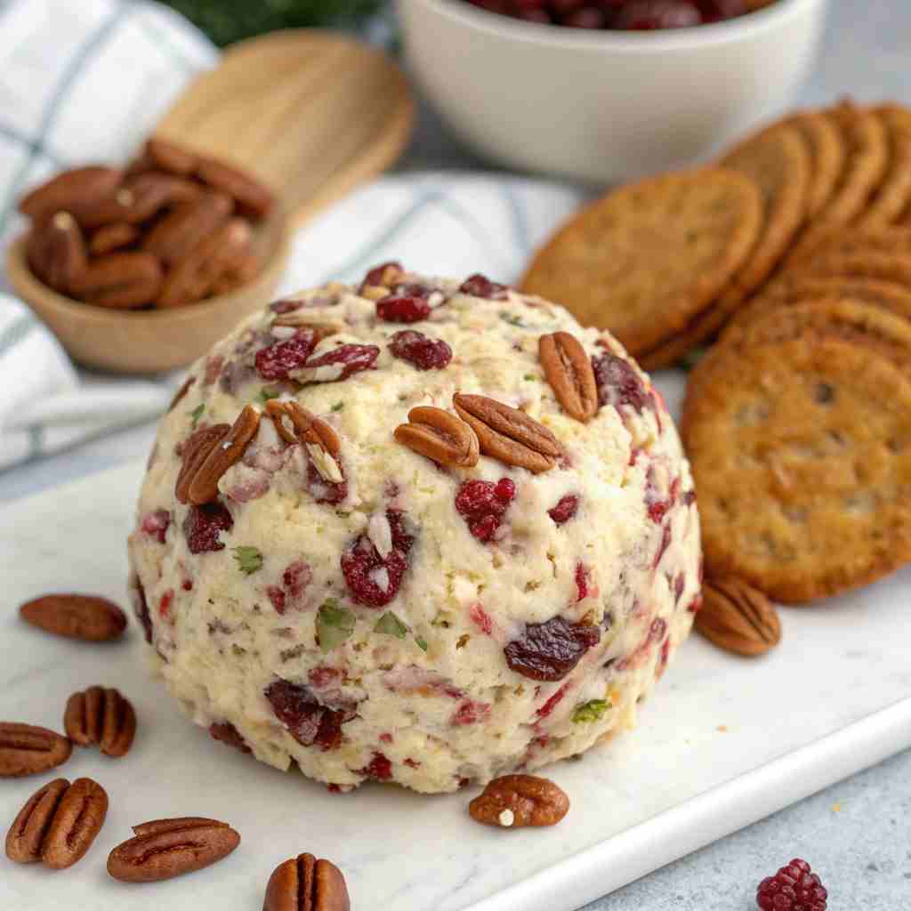 Cranberry Pecan Cheese Ball - Festive Holiday Appetizer 1 Cranberry Pecan Cheese Ball