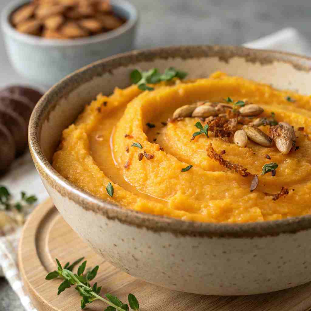 Creamy Mashed Butternut Squash - Healthier Thanksgiving Side 1 Creamy Mashed Butternut Squash