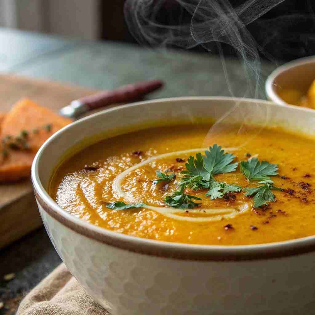 Curried Butternut Squash Soup 1 Curried Butternut Squash Soup