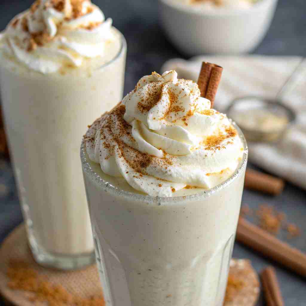 Ghostly Vanilla Milkshake - Spooky White Dessert Drink 1 Ghostly Vanilla Milkshake