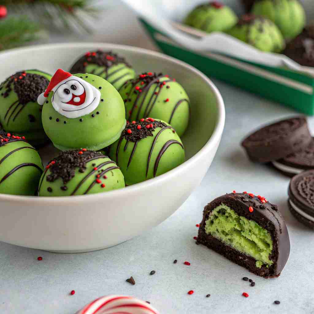 Grinch OREO Balls - No-Bake Christmas Treats 1 Grinch OREO Balls