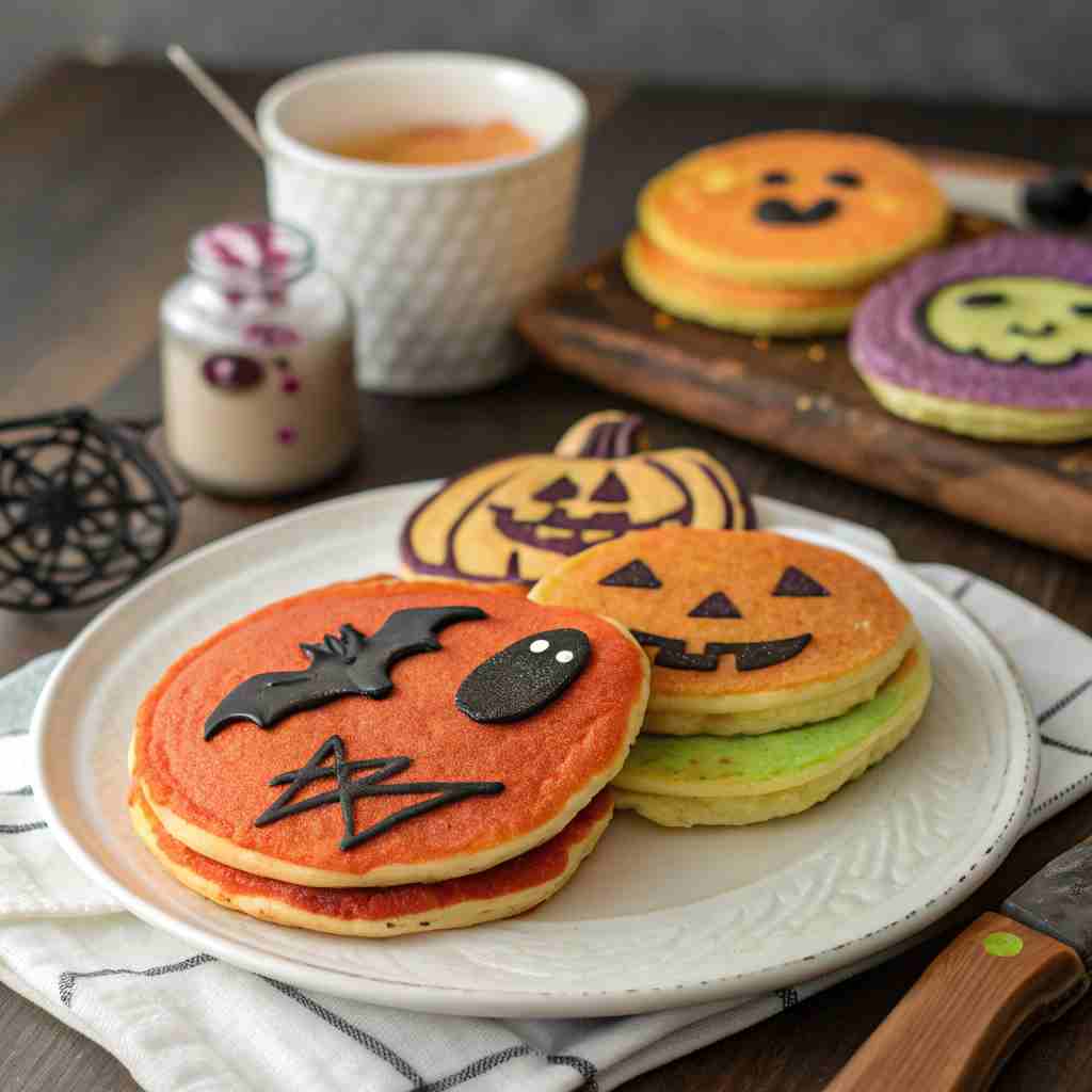Halloween Pancakes - Spooky Shapes and Colors Recipe 1 Halloween Pancakes