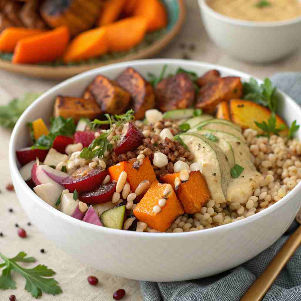 Harvest Grain Salad - Fall Whole Grain Bowl 1 Harvest Grain Salad