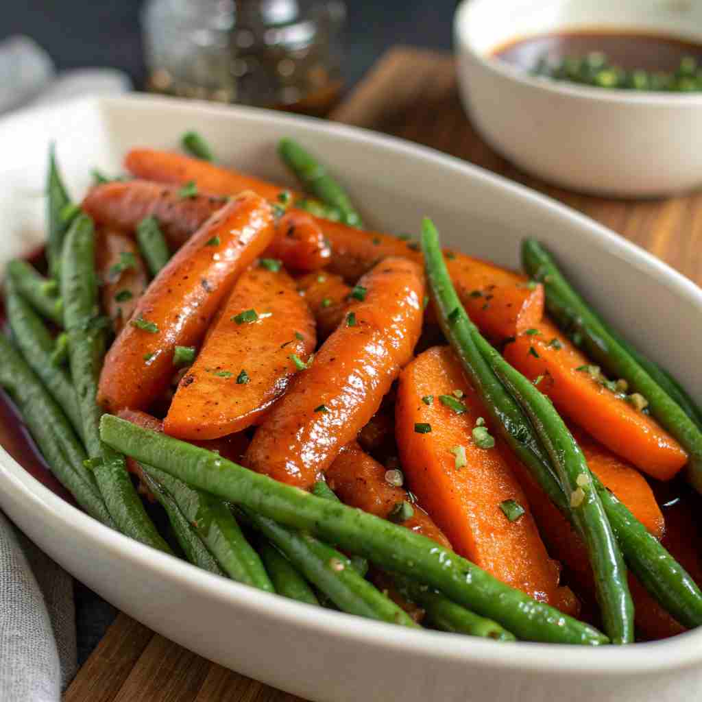 Honey Glazed Carrots and Green Beans