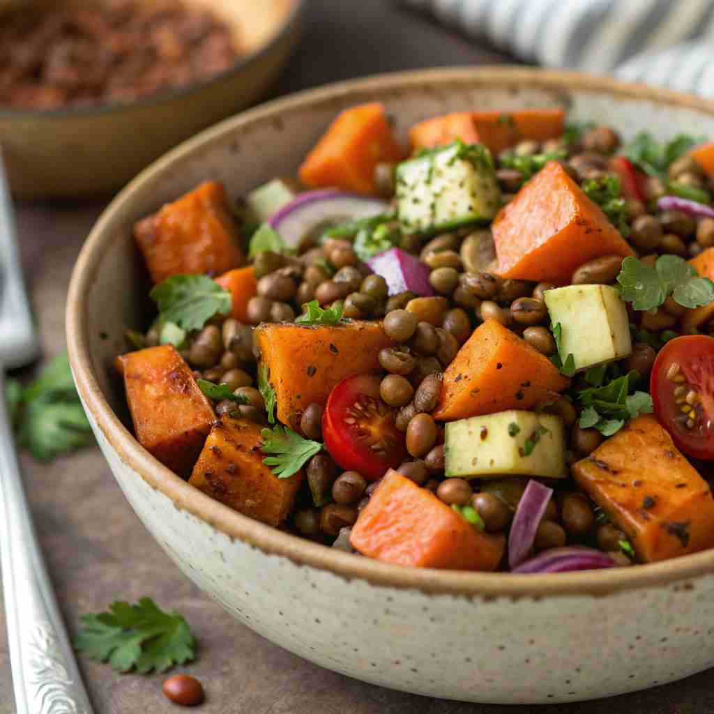 Lentil and Sweet Potato Salad - Protein-Packed Vegetarian 1 Lentil and Sweet Potato Salad