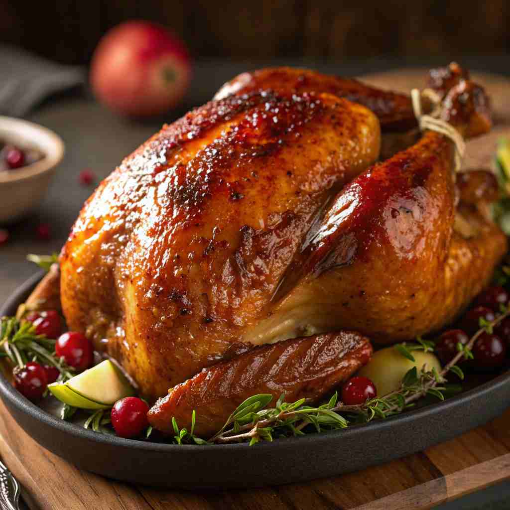 Maple-Glazed Turkey - Sweet Thanksgiving Main Recipe 1 Maple-Glazed Turkey