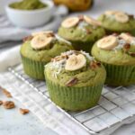 Matcha Banana Coconut Muffins