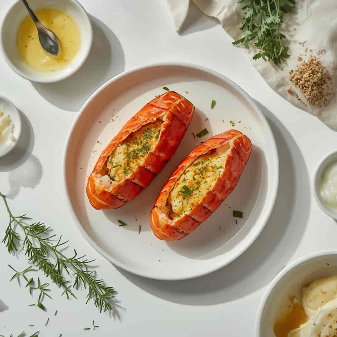 Baked Lobster Tails Garlic Herb Butter