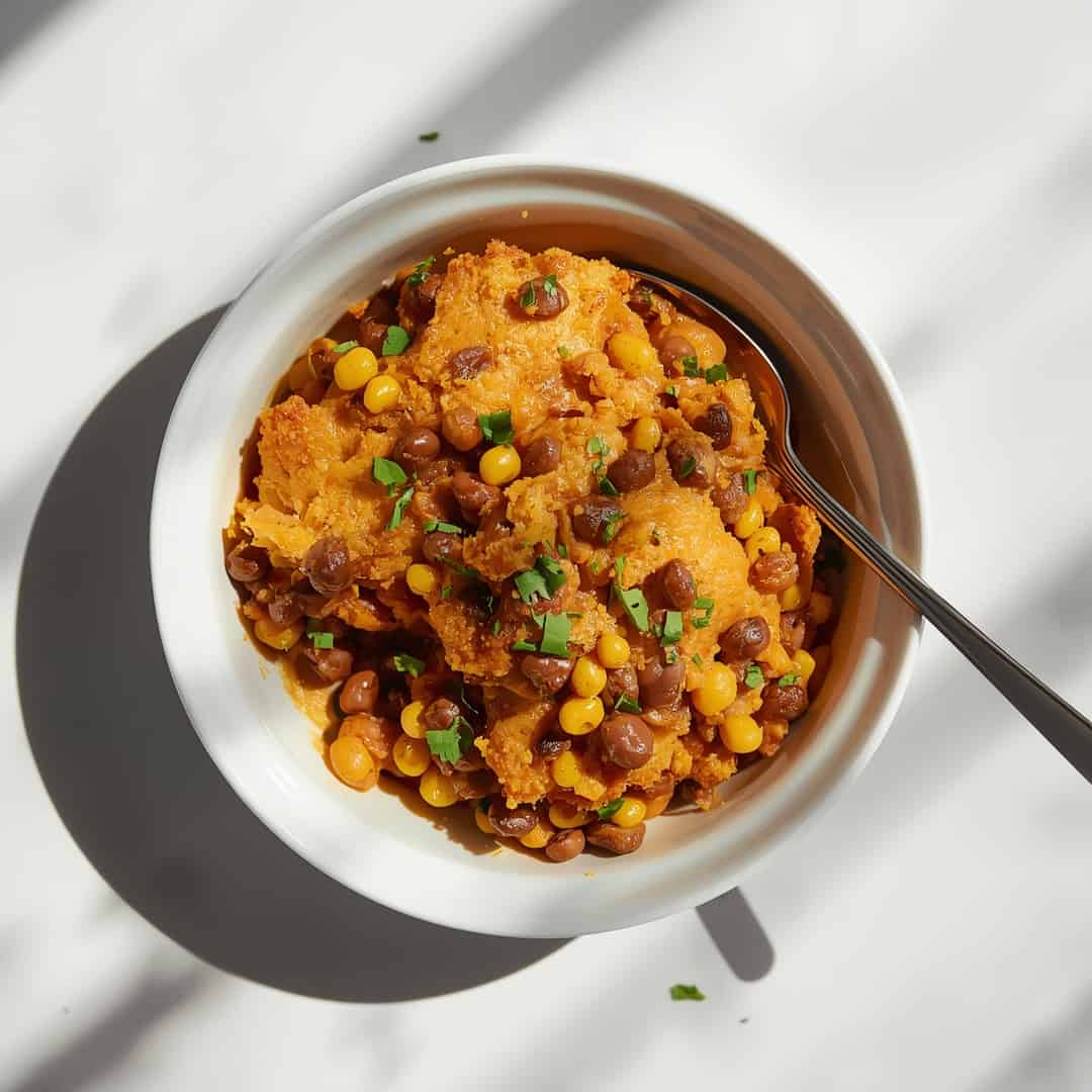 Black Eyed Pea Cornbread Casserole