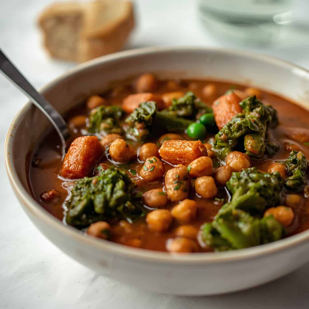 Black-Eyed Pea Stew Sausage Kale