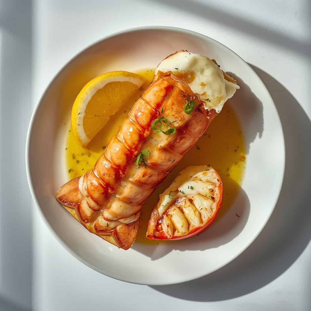 Broiled Lobster Tail Garlic Lemon Butter