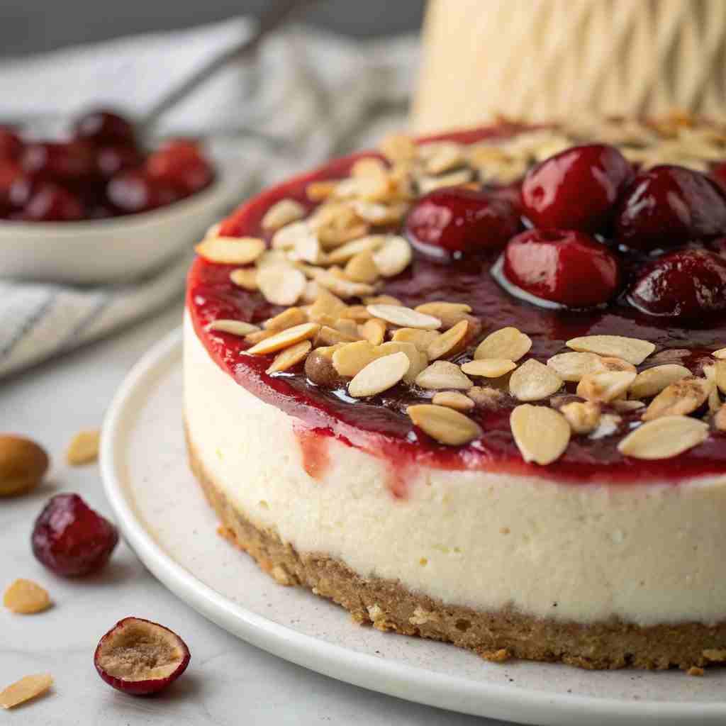 Cherry Almond Cheesecake