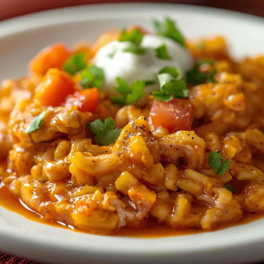 Chicken Enchilada Rice Casserole