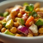 Chickpea Feta Avocado Salad