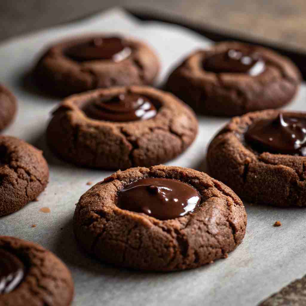 Chocolate Thumbprint Cookies