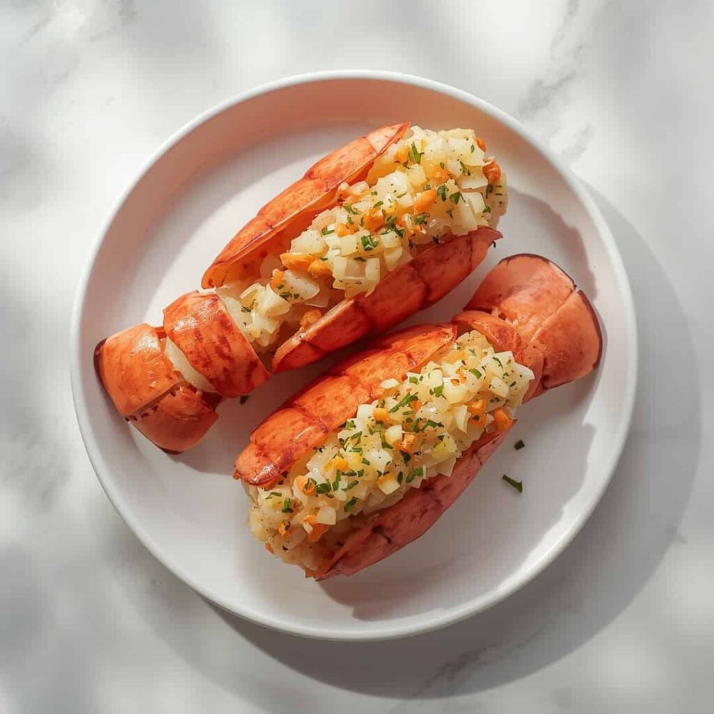 Crab Stuffed Lobster Tails