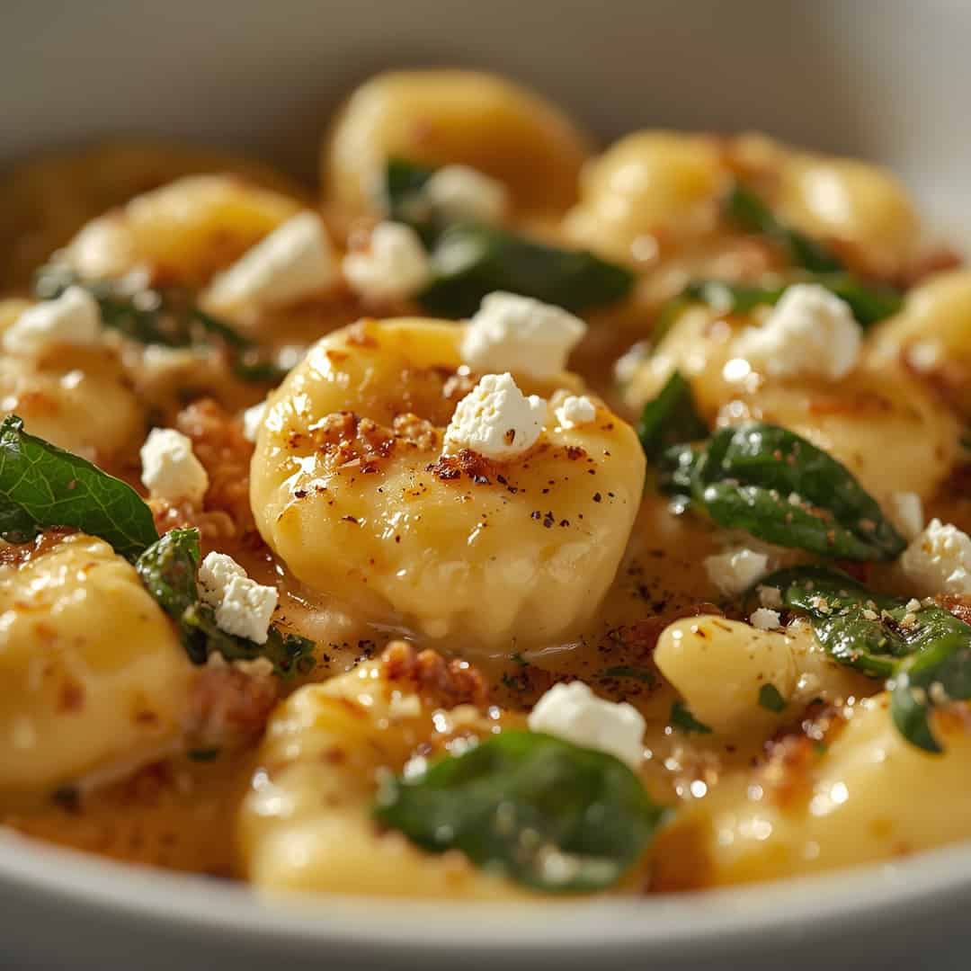 Creamy Gnocchi with Spinach and Feta
