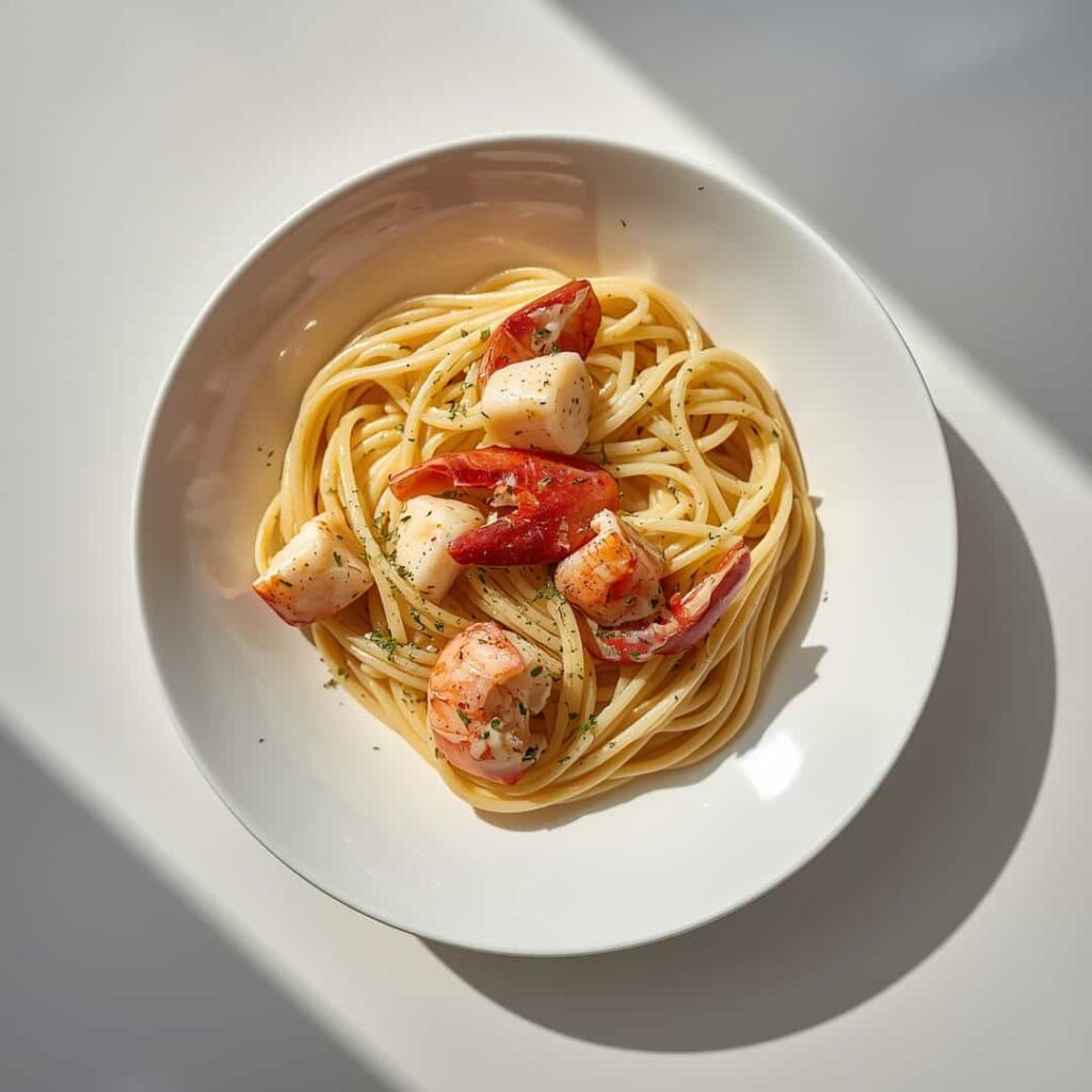 Creamy Lobster Tail Pasta