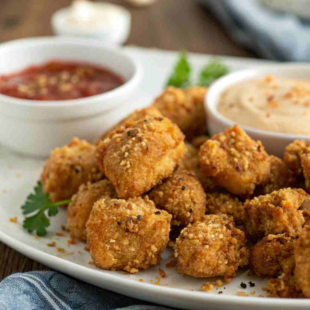 Crispy Oven Baked Popcorn Chicken