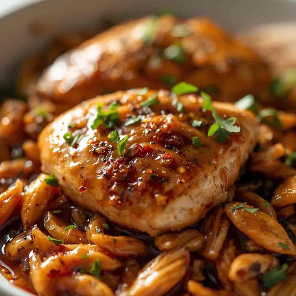 Easy One-Pan Balsamic Chicken Orzo