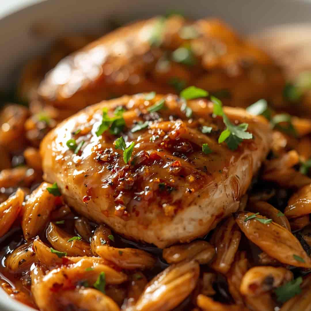 Easy One-Pan Balsamic Chicken Orzo