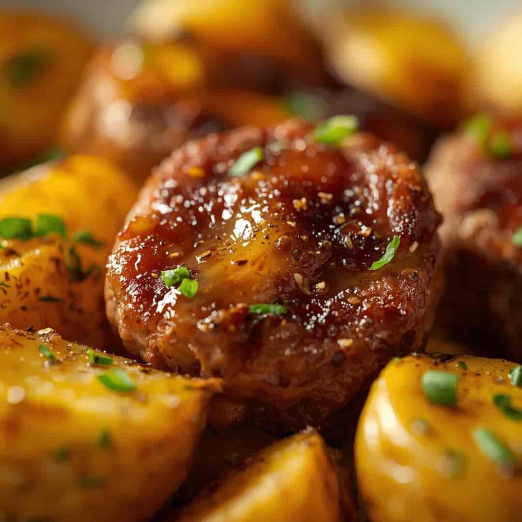 Garlic Butter Steak Bites and Potatoes