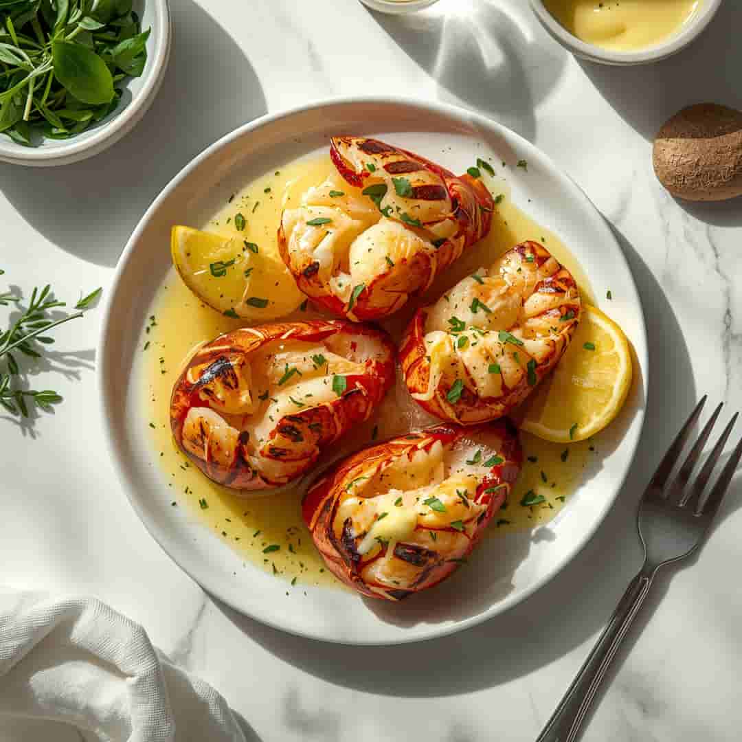 Grilled Lobster Tails Garlic Butter