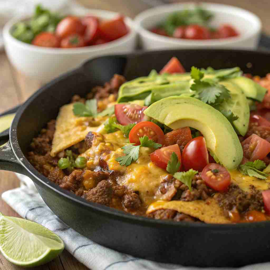 Ground Beef Taco Skillet Weeknight Dinner