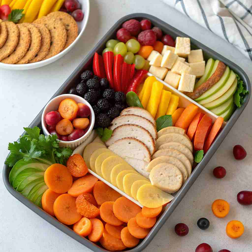 Healthy Thanksgiving Snacks Kids Fruit Veggie Turkey Tray