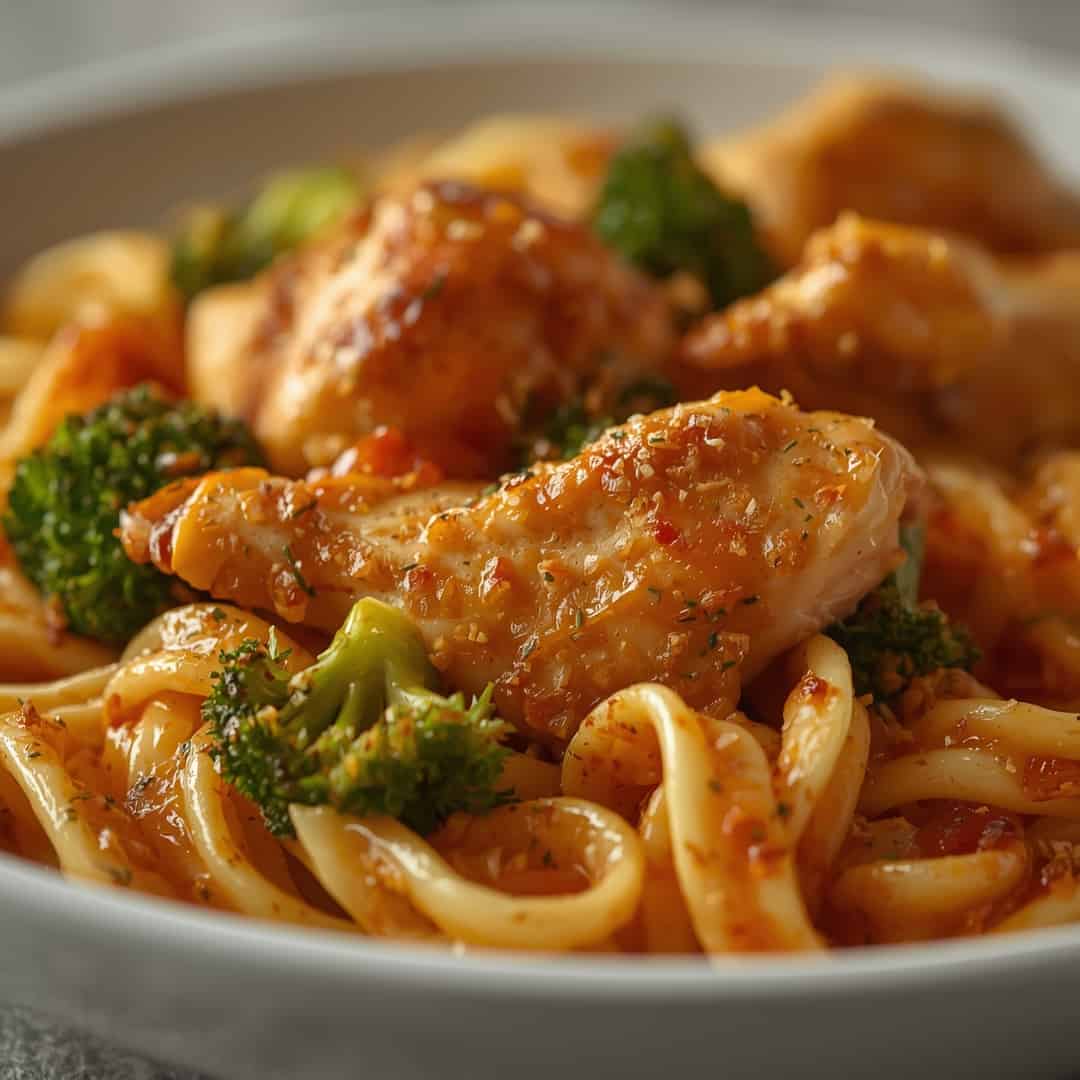 High Protein Rotisserie Chicken Broccoli Pasta
