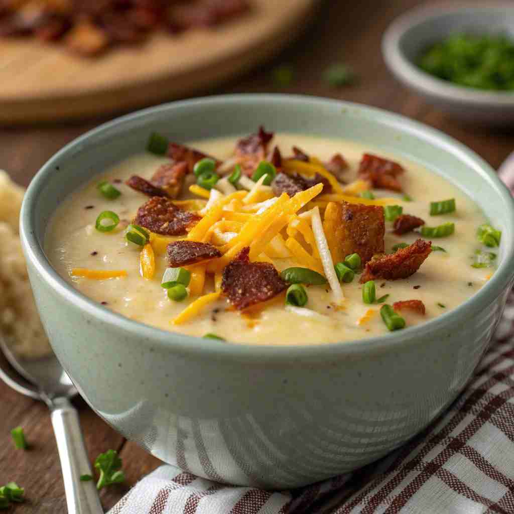 Loaded Potato Soup Recipe - Creamy Bacon Cheddar Comfort 1 Loaded Potato Soup Recipe
