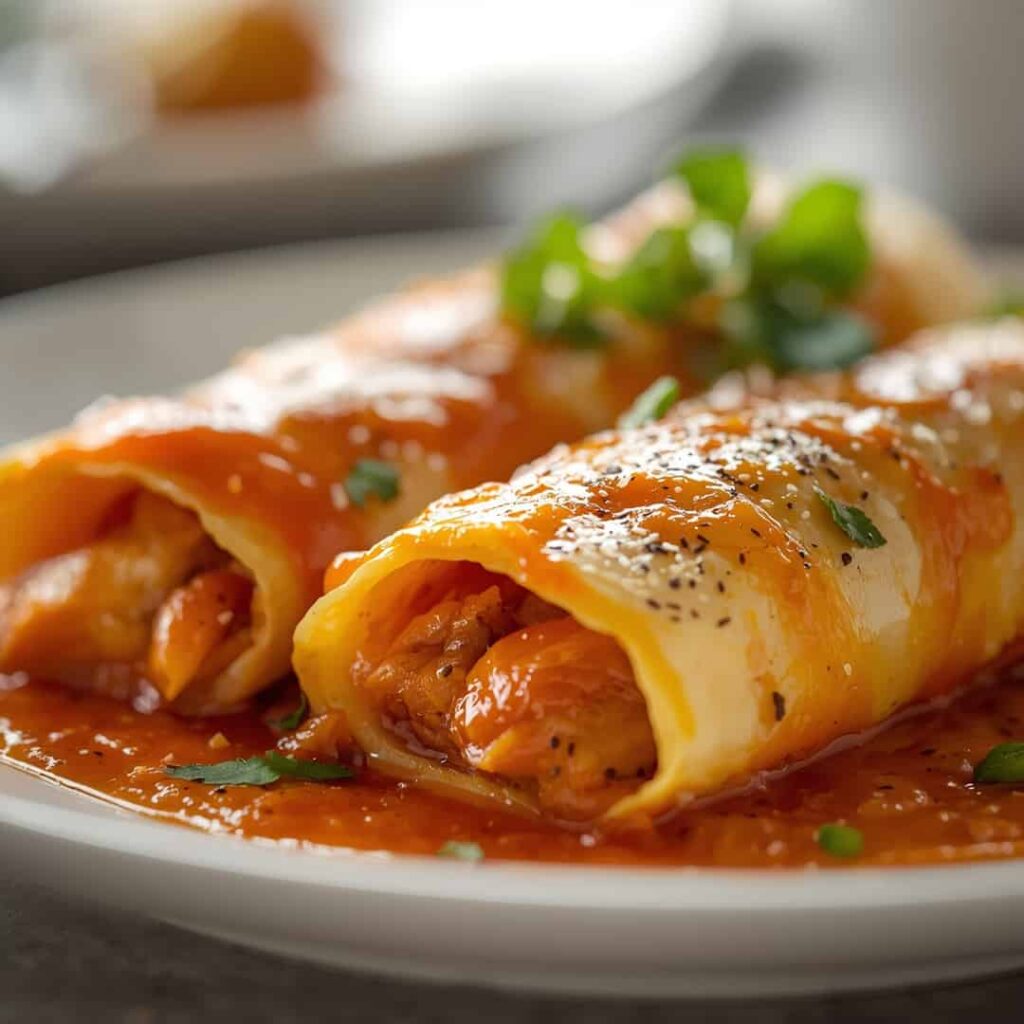 Low Carb White Chicken Enchiladas