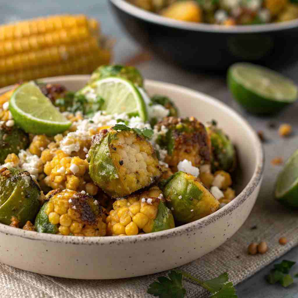 Mexican Street Corn Brussels Sprouts