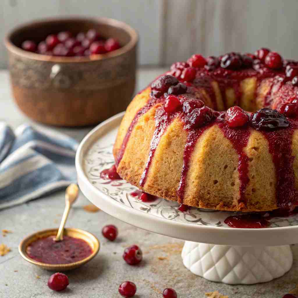 Perfect Cranberry Sauce Pound Cake