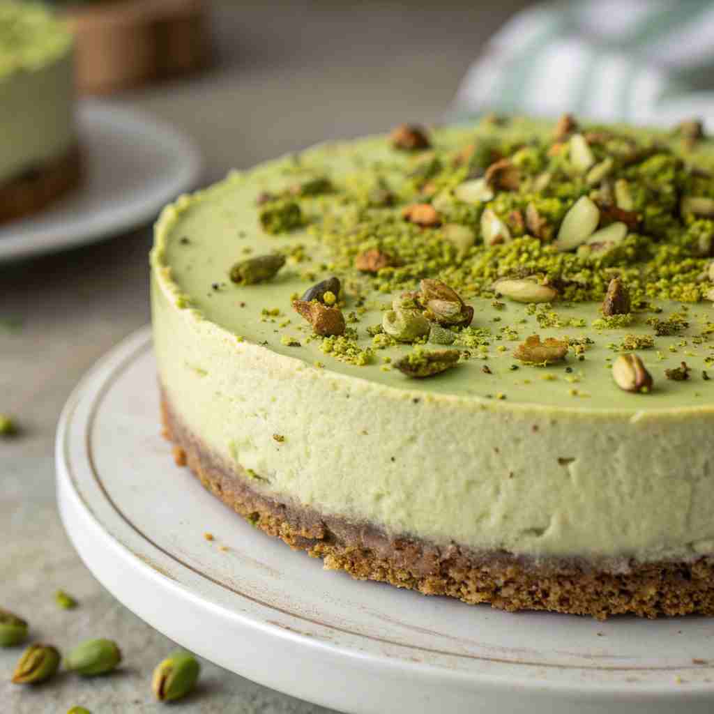 Pistachio Cheesecake - Italian Green Nut Recipe 1 Pistachio Cheesecake