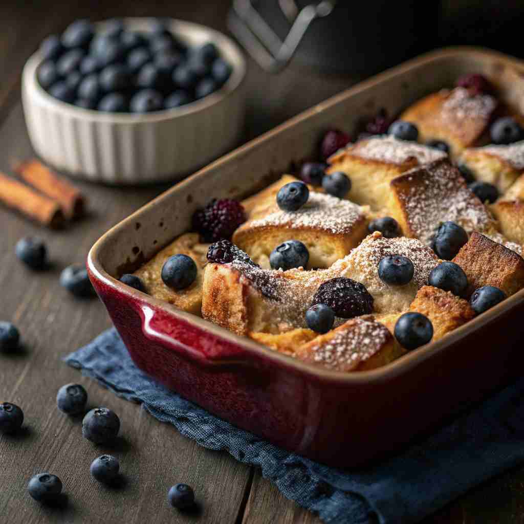 Quick Blueberry French Toast Casserole