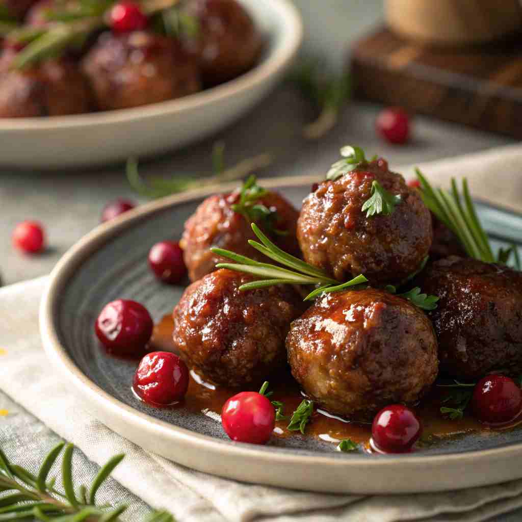 Quick Christmas Cranberry Meatballs
