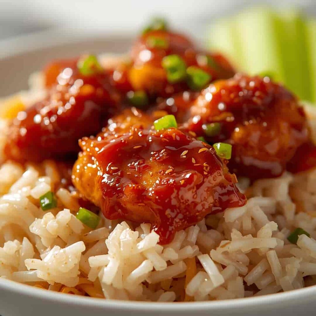 Quick Healthy Honey BBQ Chicken Rice