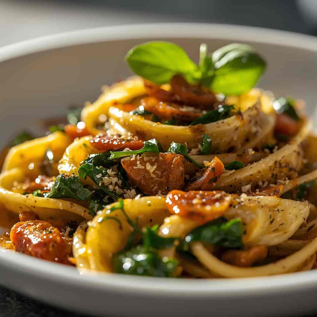 Quick Spinach Pasta 2 Quick Spinach Pasta