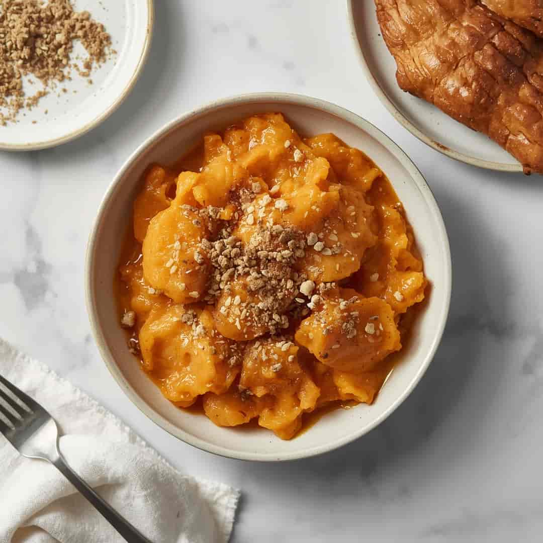 Scalloped Sweet Potato Casserole with Brown Sugar