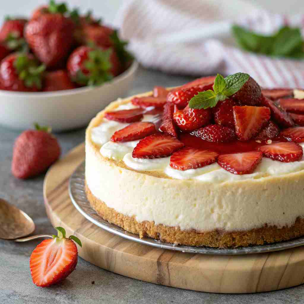 Strawberry Shortcake Cheesecake